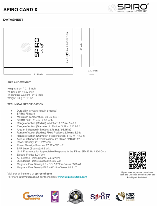 SPIRO® CARD X